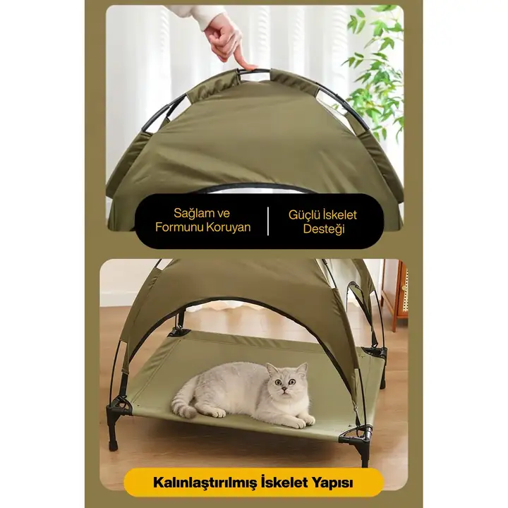 Yükseltilmiş Çocuk Çadırı UV Korumalı Gölgelikli Kamp, Bahçe & Plaj Tipi Taşınabilir Çadır Yatak — 4