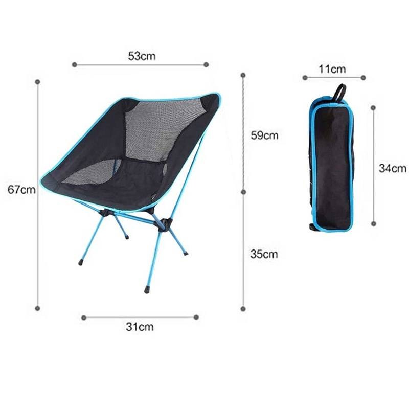 FUNKY CHAIRS Ultralight 900 gr Alüminyum Katlanır Kamp Sandalyesi – Mavi