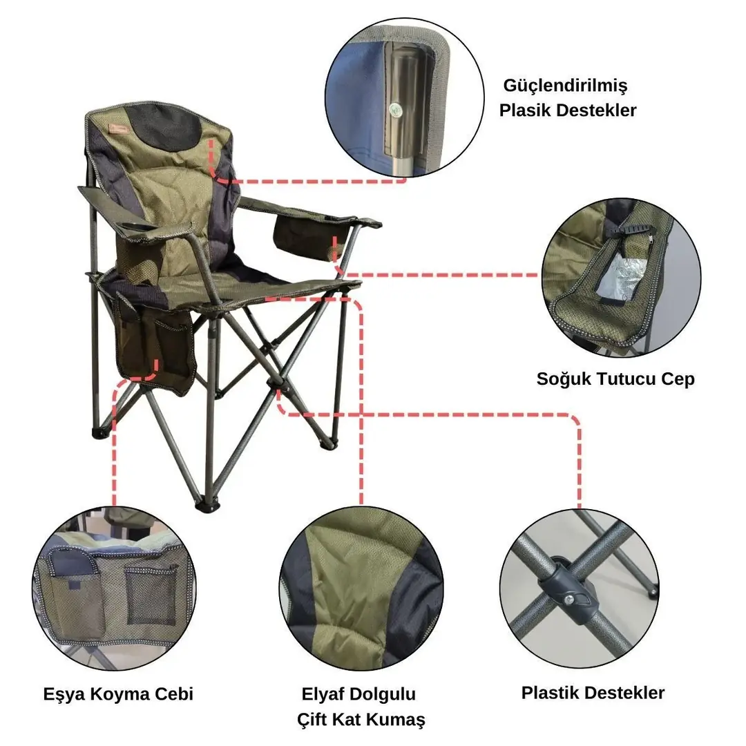 Madfox AlphaBack R108 Katlanır Kamp Sandalyesi ₺ 3,276.00