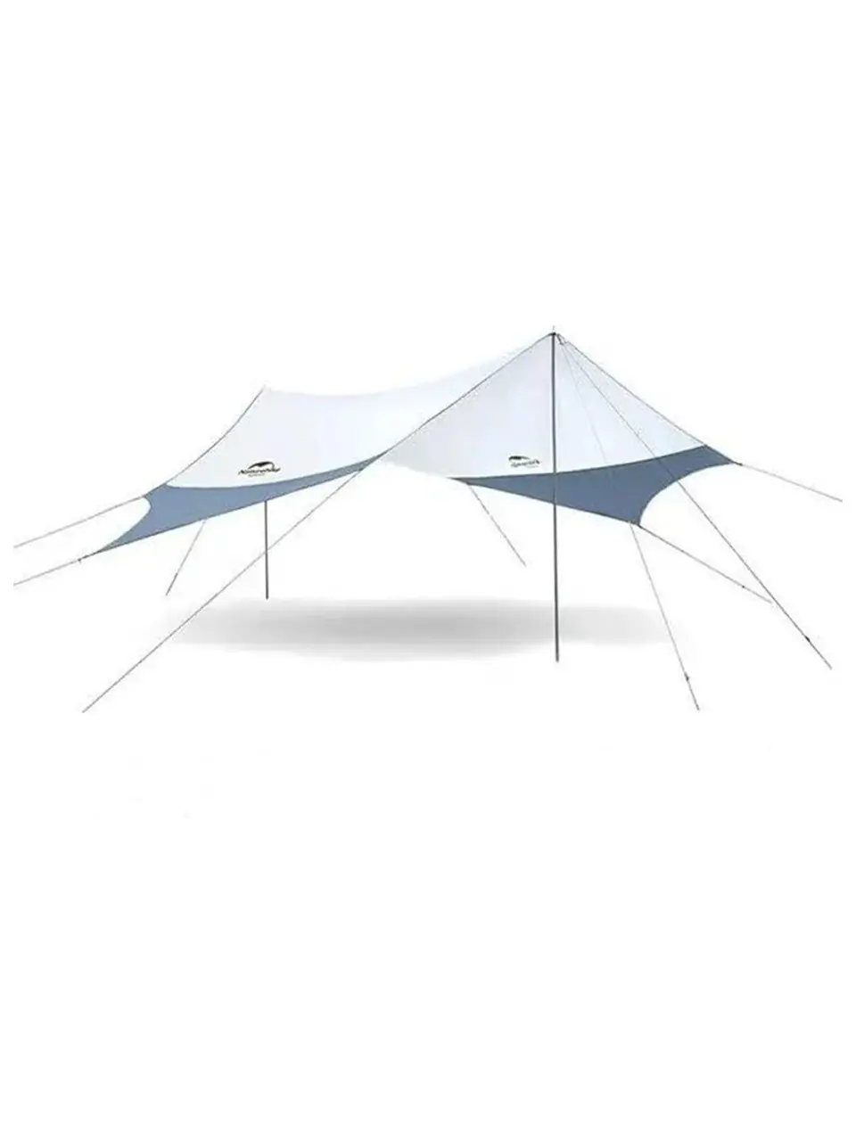 Naturehike Hexagon Sunrise Canopy 5.2x4.6 mt Tarp [Güneş ve Rüzgar Koruma Tentesi] Grey/Blue — 1