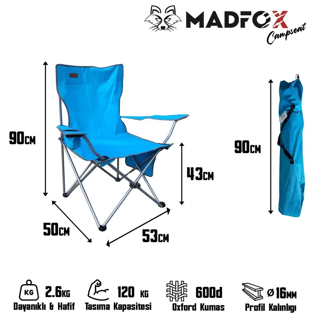 Madfox CampSeat X90 Katlanır Kamp Sandalyesi (Taşıma Çantalı) — 7