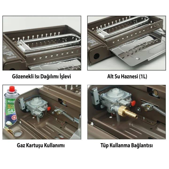 Orcamp Dumansız Izgara Mangal Ocak - Bez Çantalı - Gaz Stop Emniyetli — 5