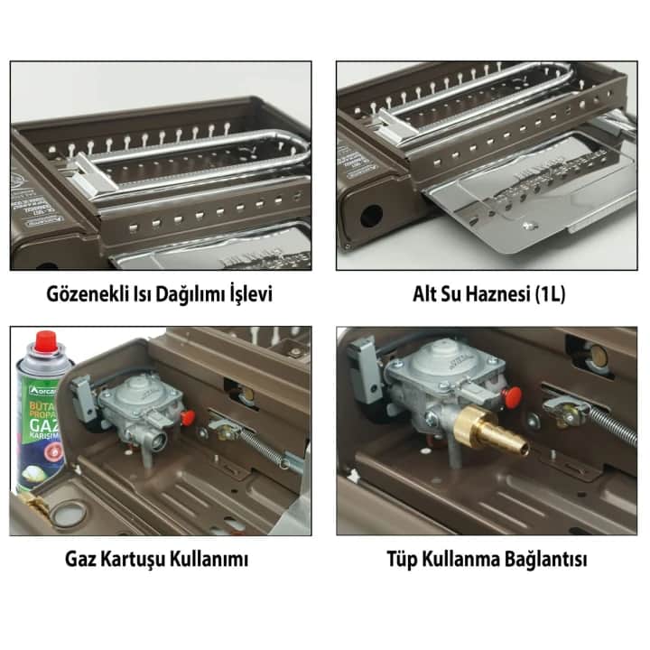 Orcamp Dumansız Izgara Mangal Ocak - Bez Çantalı - Gaz Stop Emniyetli — 5