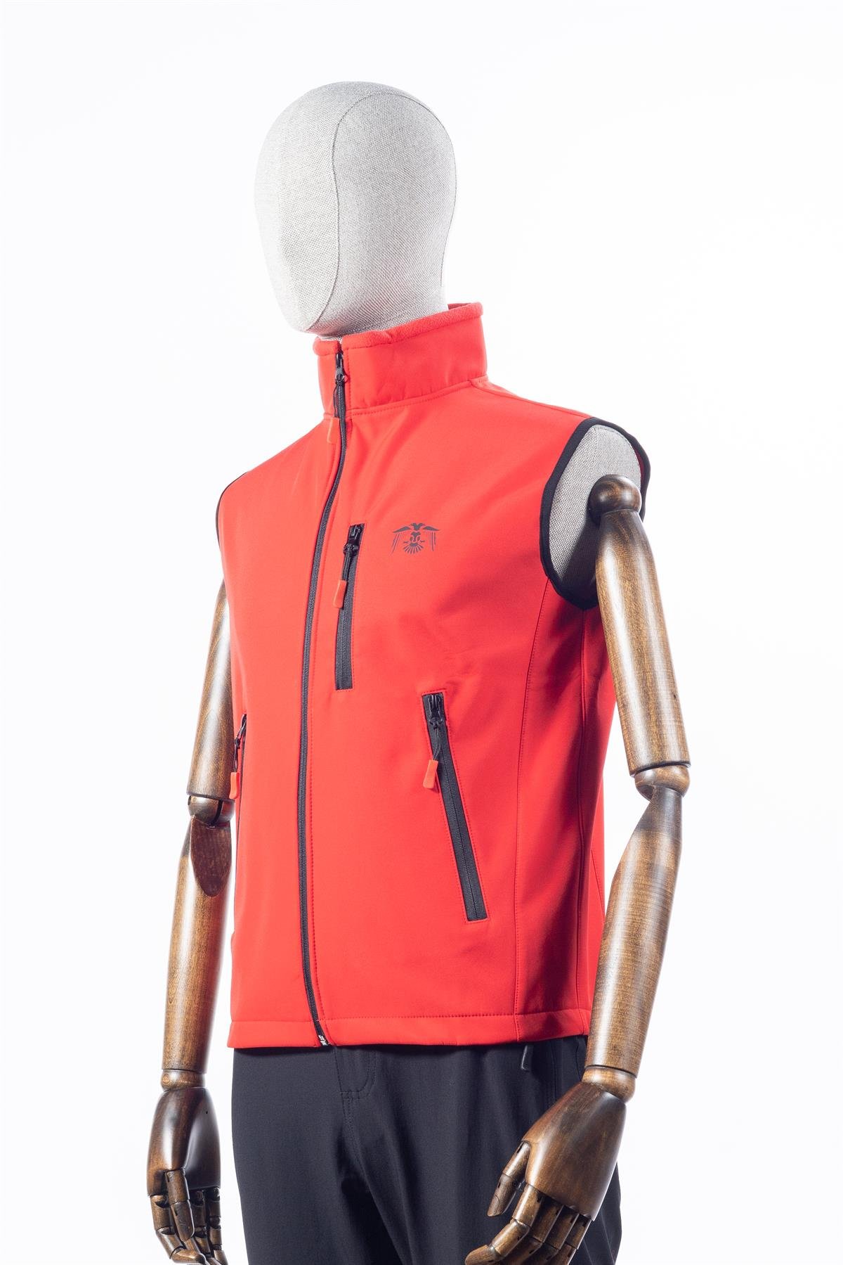 Huğlu Softshell Yelek Fermuarlı Cepli Mevsimlik