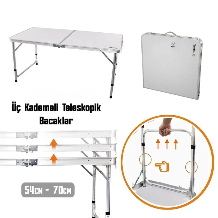 Madfox Nomad Duo Tabureli Katlanır Kamp Masası Seti — 2