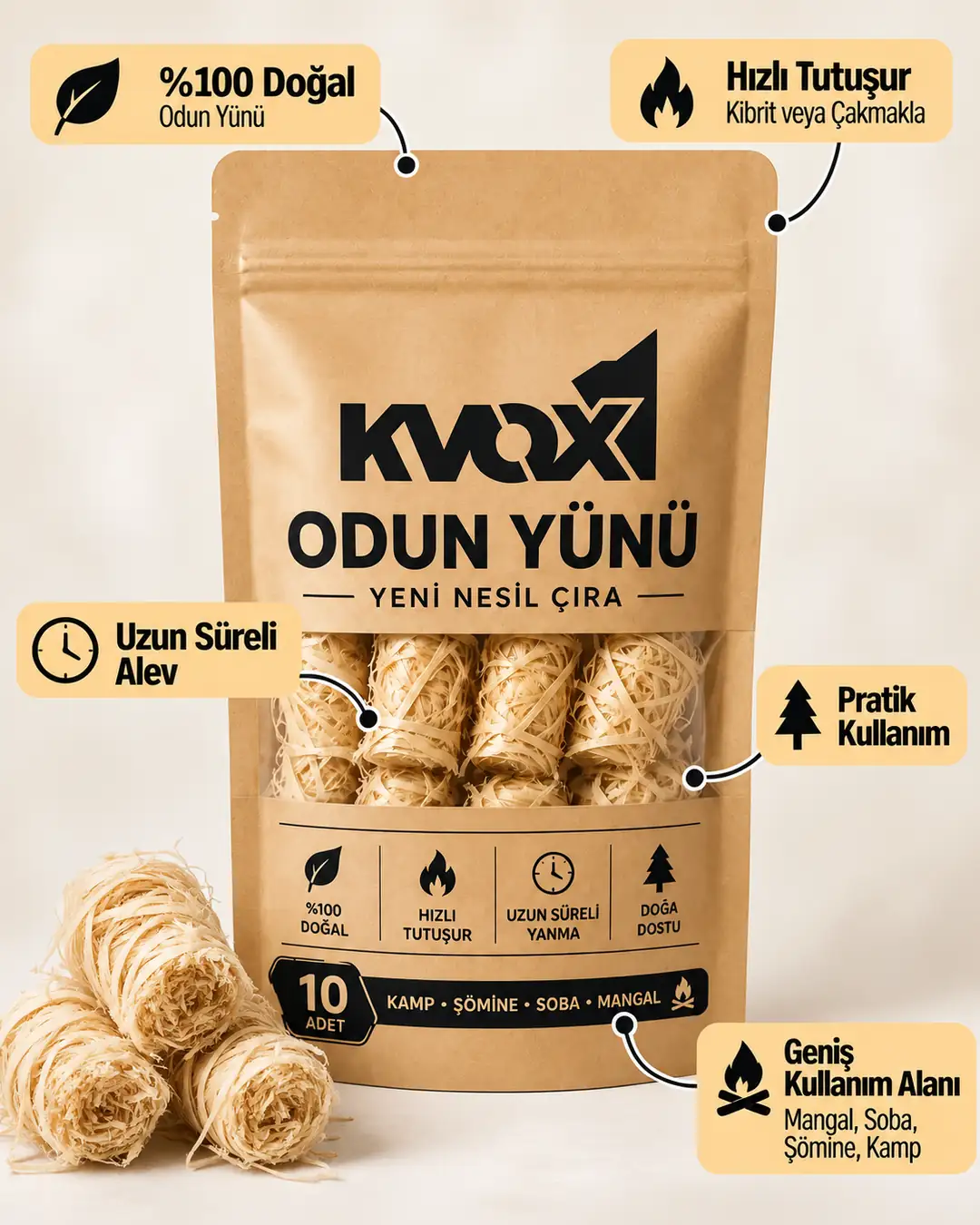 Kvox Odun Yünü - Yeni Nesil Çıra — 2