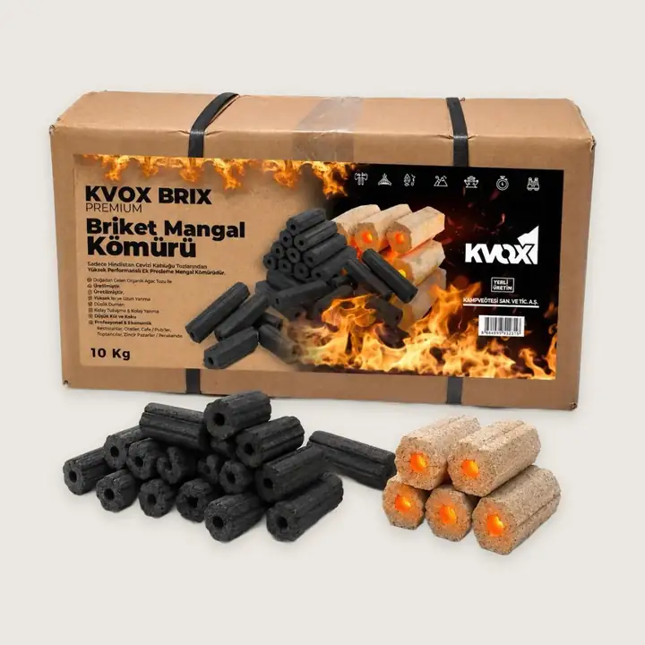 KVOX BRIX Mangal Kömürü Koli Seti