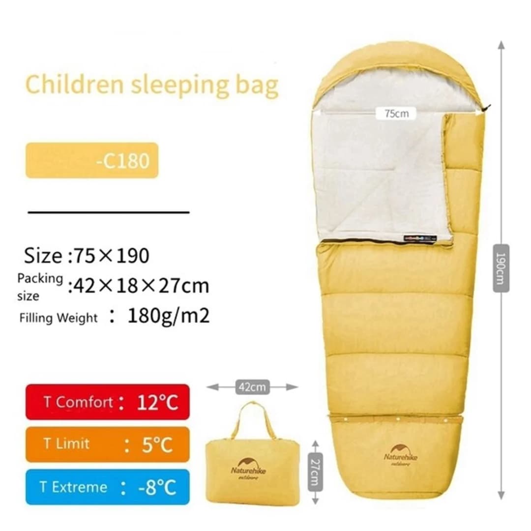 Naturehike C180 UltraLight Pamuklu Uyku Tulumu -8°C (Çocuk ) — 4