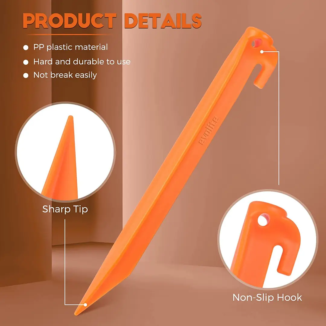Evolite Arancio ABS Çadır Kazığı -23cm 6 Adet — 3