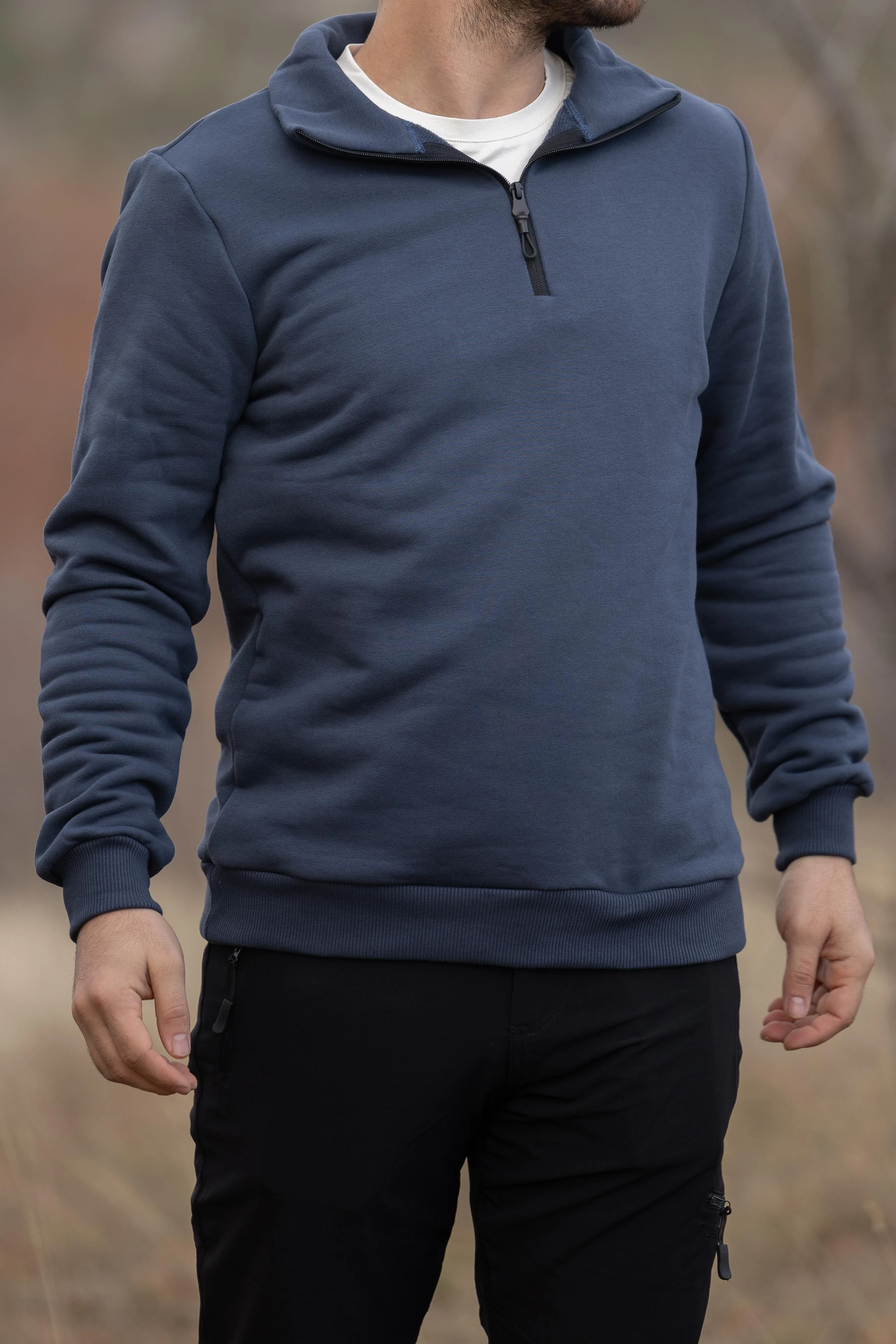 Huğlu Yarım Fermuar Polar Sweatshirt