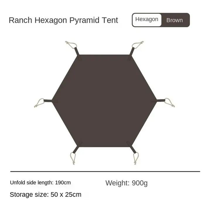 Naturehike Hexagon Ranch Piramit Çadır Matı [ Altıgen ] — 2