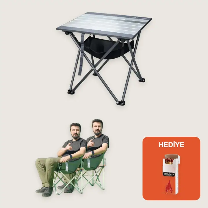 Kvox Axis Ark Paslanmaz Masa + Sandalye Seti