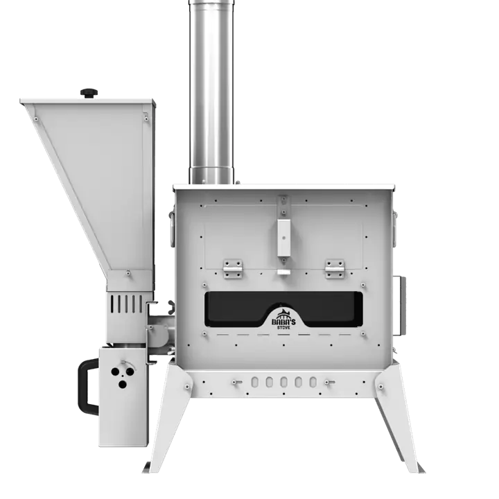 Baba's Stove Camper Fırınlı Kamp Sobası 6 kW - Çadır, Karavan, Bağ Evi - Pelet, Odun, Kömür