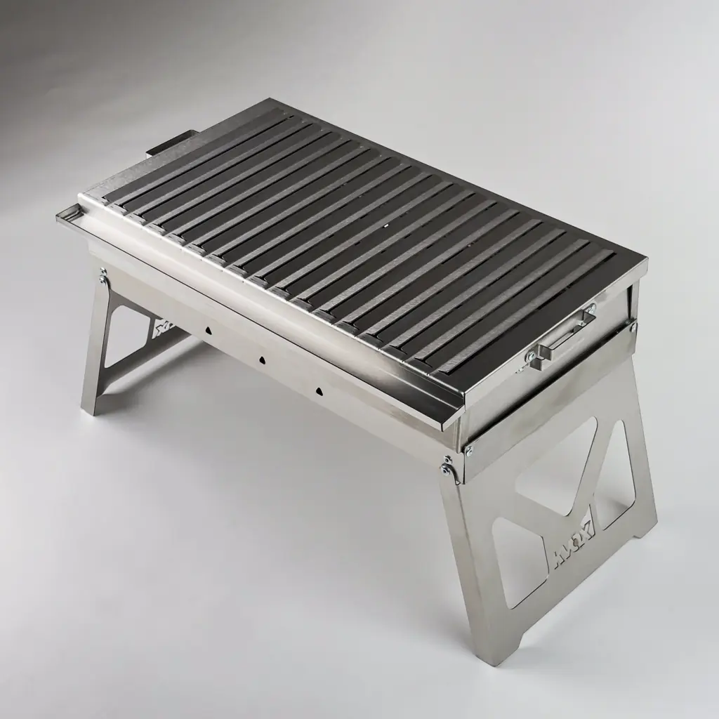Kvox M1.3 Alev Yapmayan Katlanabilir Inox Mangal — 2