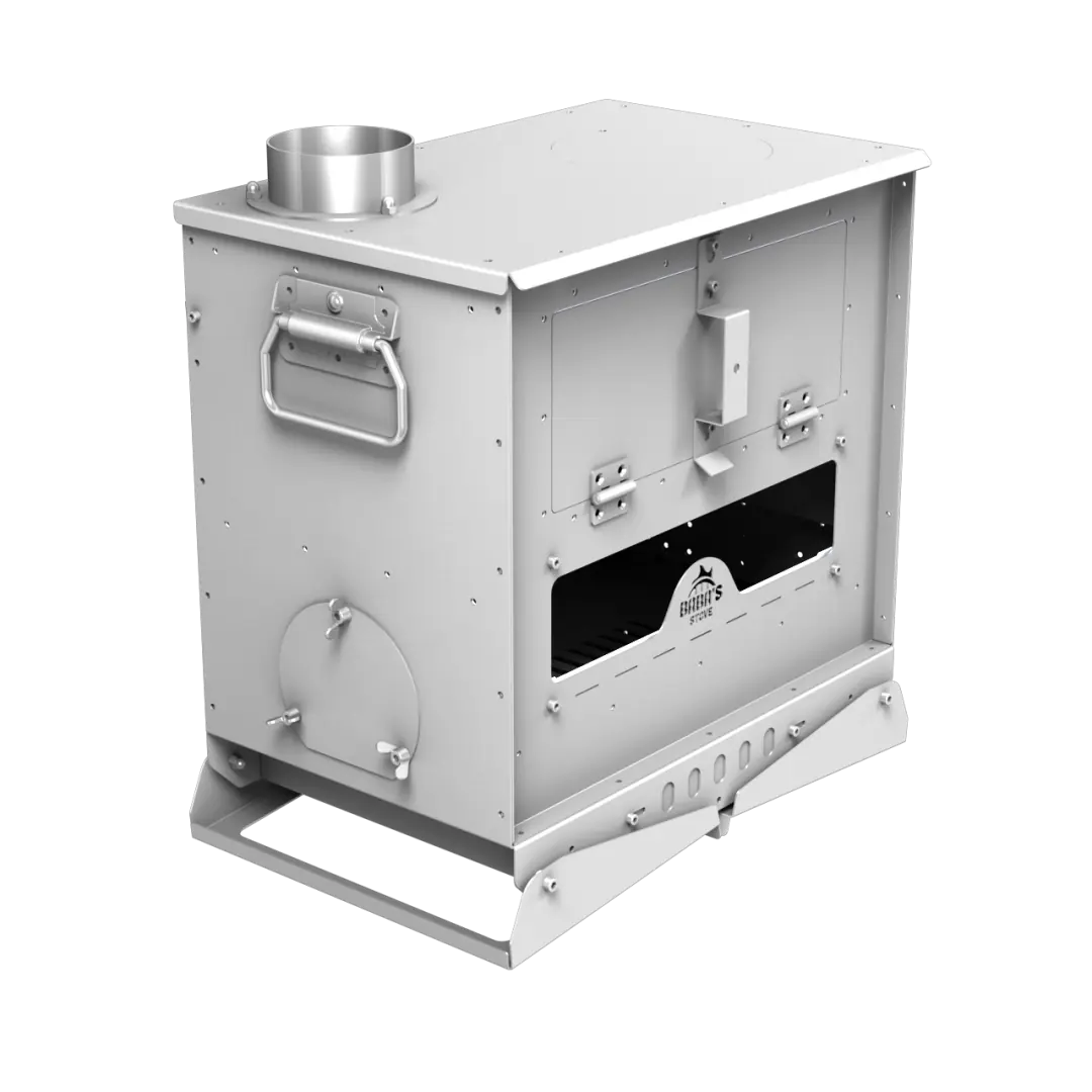 Baba's Stove Camper Fırınlı Kamp Sobası 6 kW - Çadır, Karavan, Bağ Evi - Pelet, Odun, Kömür — 1