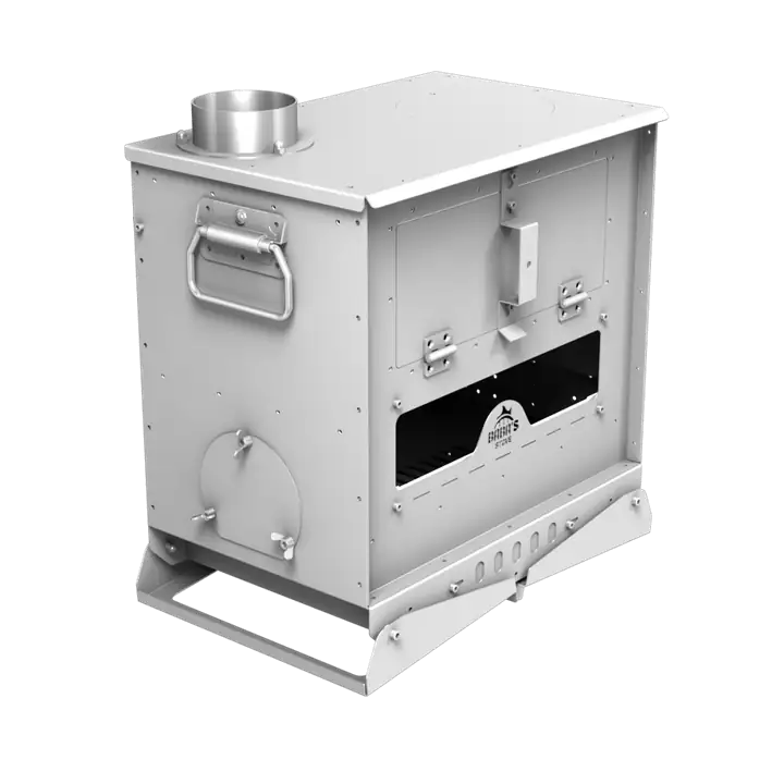 Baba's Stove Camper Fırınlı Kamp Sobası 6 kW - Çadır, Karavan, Bağ Evi - Pelet, Odun, Kömür