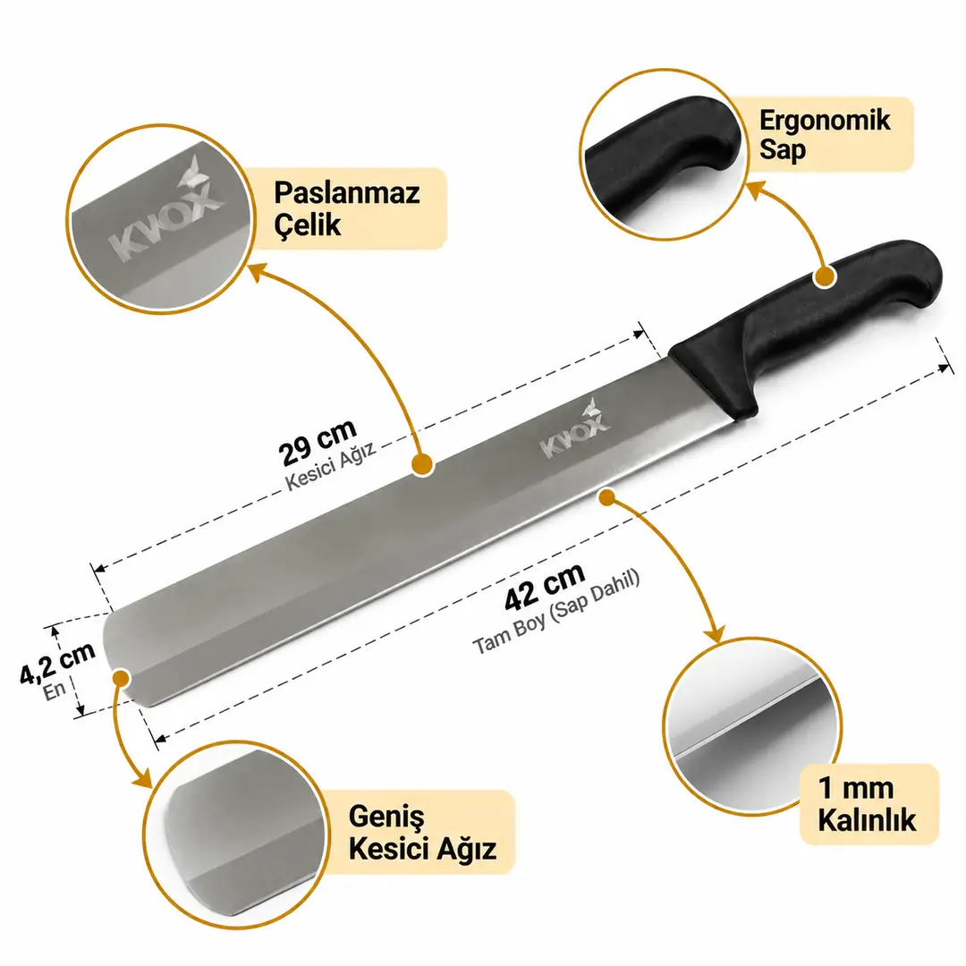KVOX Döner Bıçağı Paslanmaz Çelik — 2