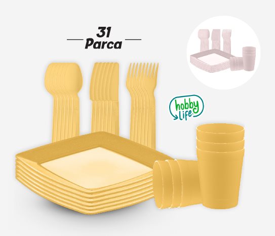 32 Parça 6 Kişilik Çantalı Magic Piknik Seti
