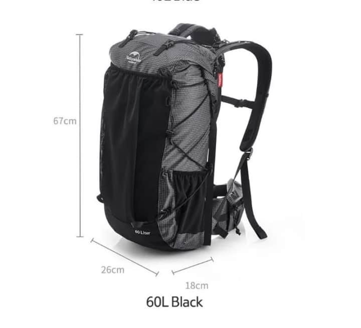Naturehike Rock 60+5 Lt Trekking Sırt Çantası - Black — 7