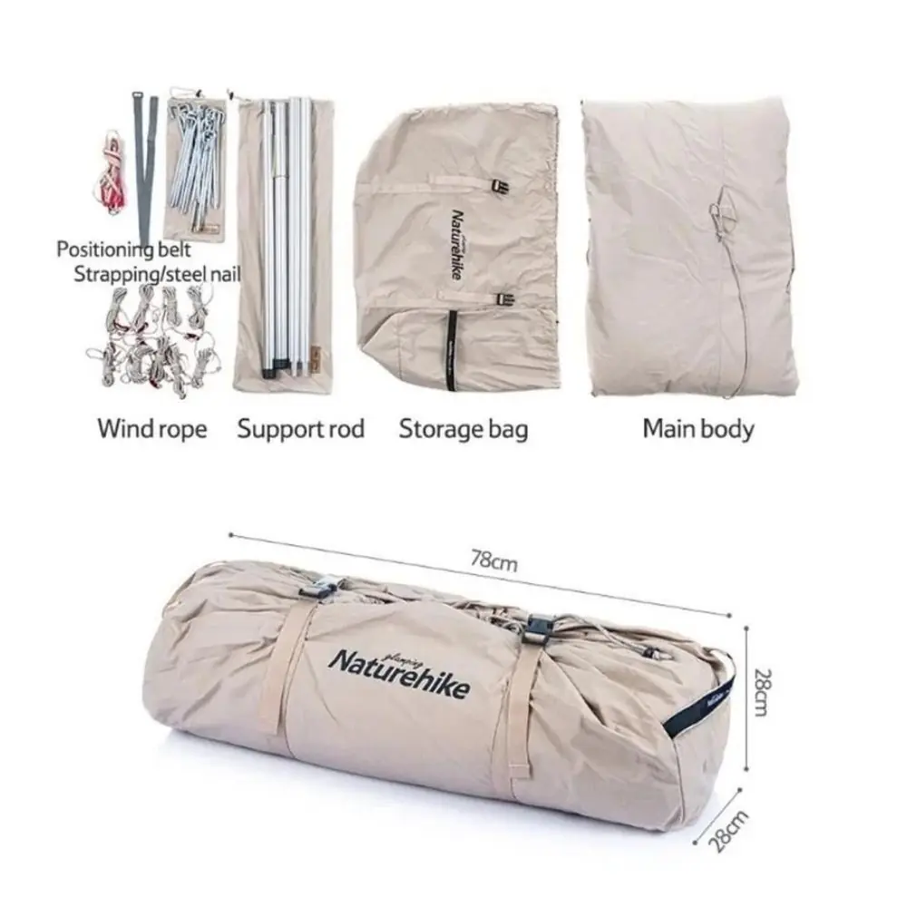Naturehike Profound 9.6 Carpa Glamping Aile Çadırı | Cotton Pyramid Kanvas | — 5