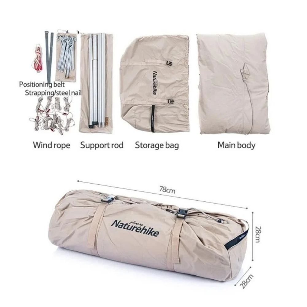 Naturehike Profound 9.6 Carpa Glamping Aile Çadırı | Cotton Pyramid Kanvas |