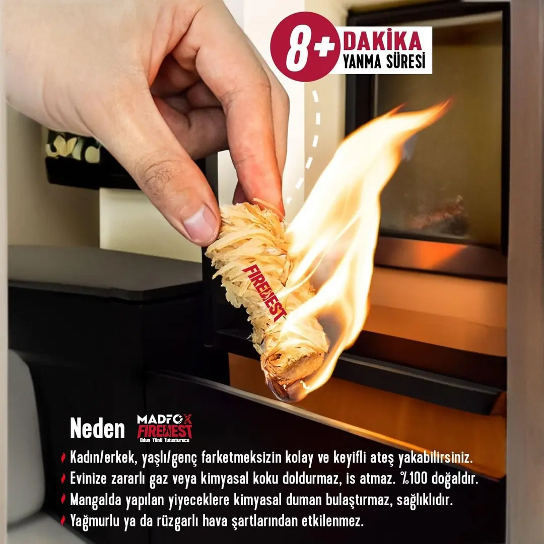 Madfox FireNest Doğal Odun Yünü Tutuşturucu 250 gr — 2