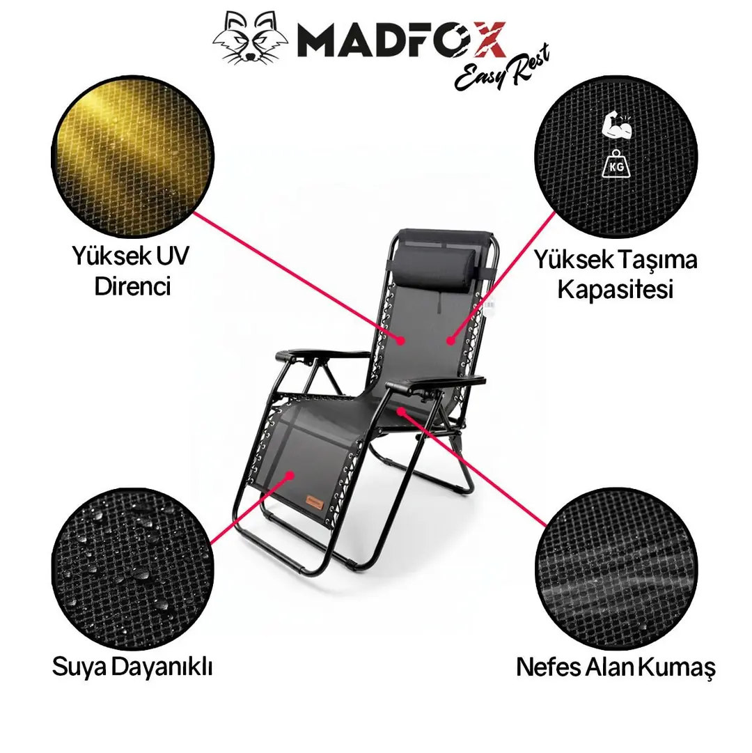 Madfox EasyRest Katlanır Şezlong Sandalye — 5