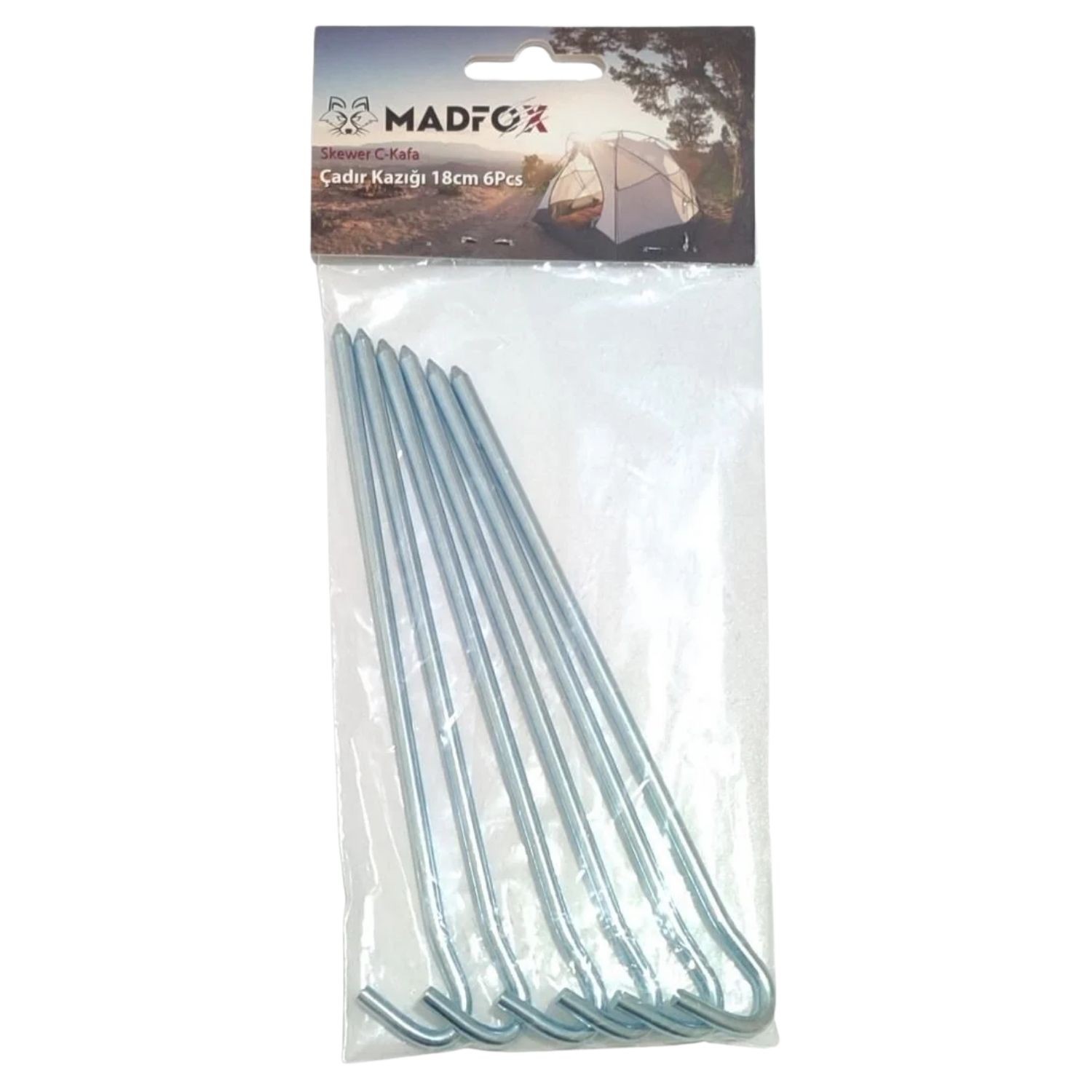 Madfox Skewer C-Kafa Çadır Kazığı 18cm 6Pcs