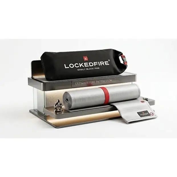 LOCKEDFIRE 700°C Yanmaz Kamp Matı - Çift Taraflı Silikonlu Yanmaz Kumaş
