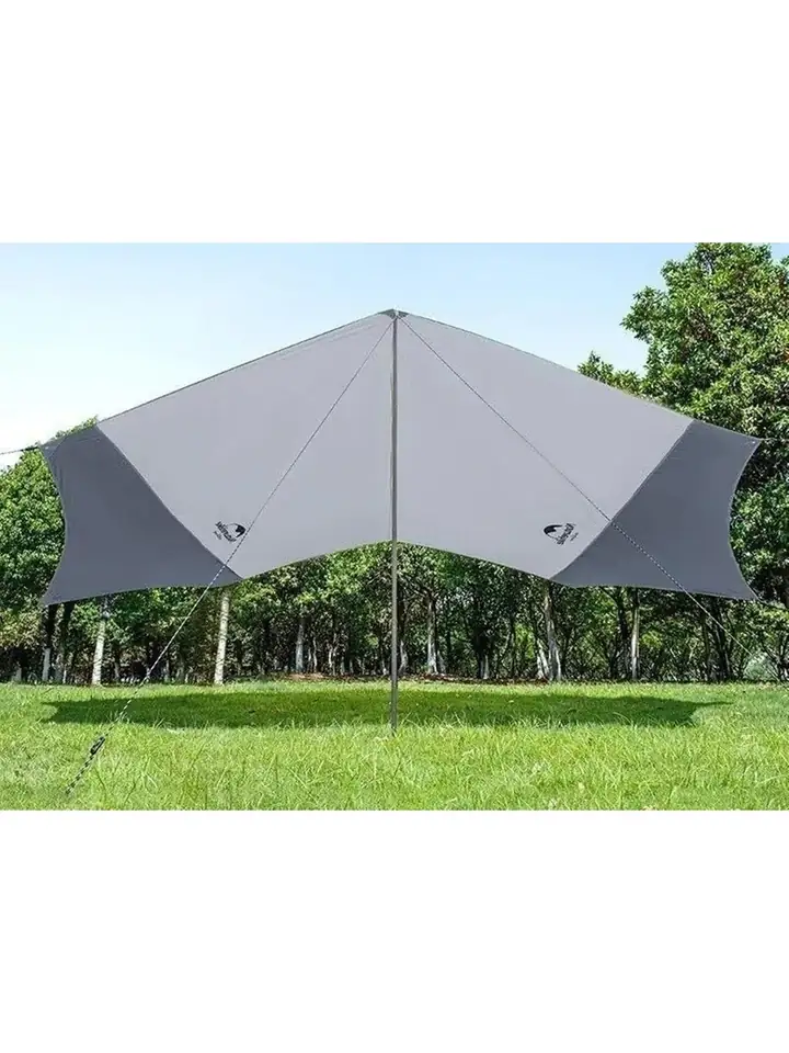 Naturehike Hexagon Sunrise Canopy 5.2x4.6 mt Tarp [Güneş ve Rüzgar Koruma Tentesi] Grey/Blue — 4