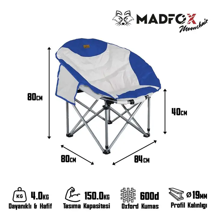Madfox Moonchair Deluxe Katlanır Kamp Sandalyesi — 3