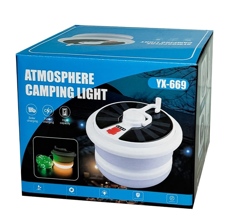 Güneş Enerjili Solar Kamp & Çadır Lambası-Büyük Boy