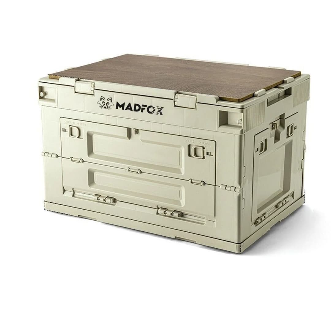 Madfox Çok Fonksiyonlu Katlanabilir Kamp Saklama Kutusu [ Seyahat Organizatörü ] Khaki - 60 LT — 1