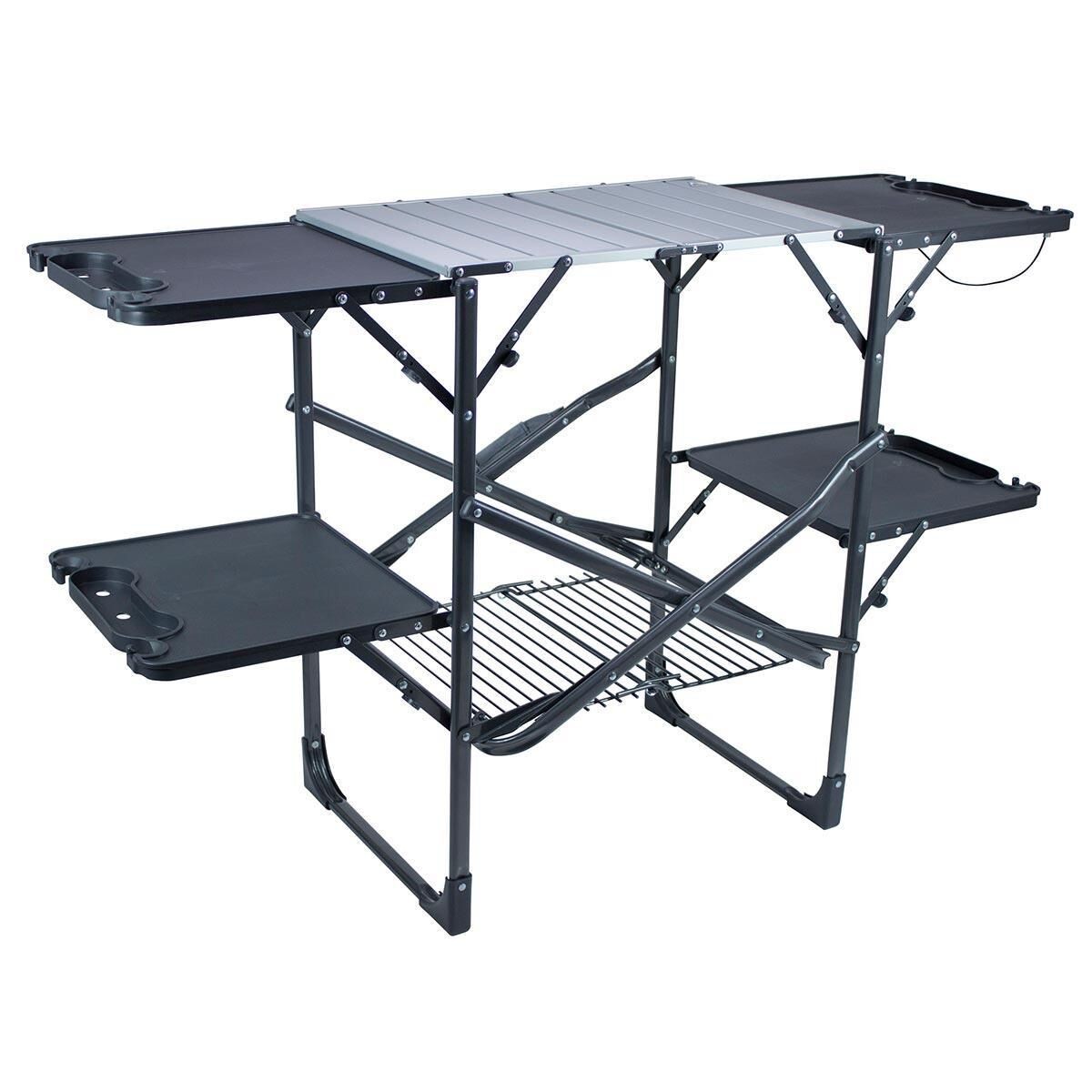 Gci Outdoor Slim-Fold Katlanır Pişirme Kamp Masası SİYAH