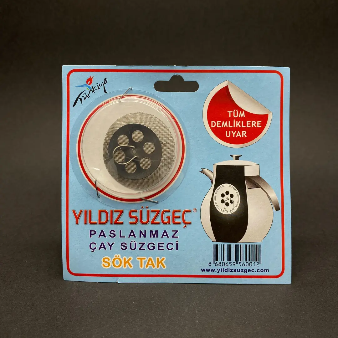 Metal Paslanmaz Demlik İçi Çay Süzgeci - Sök Tak Süzgeç — 1