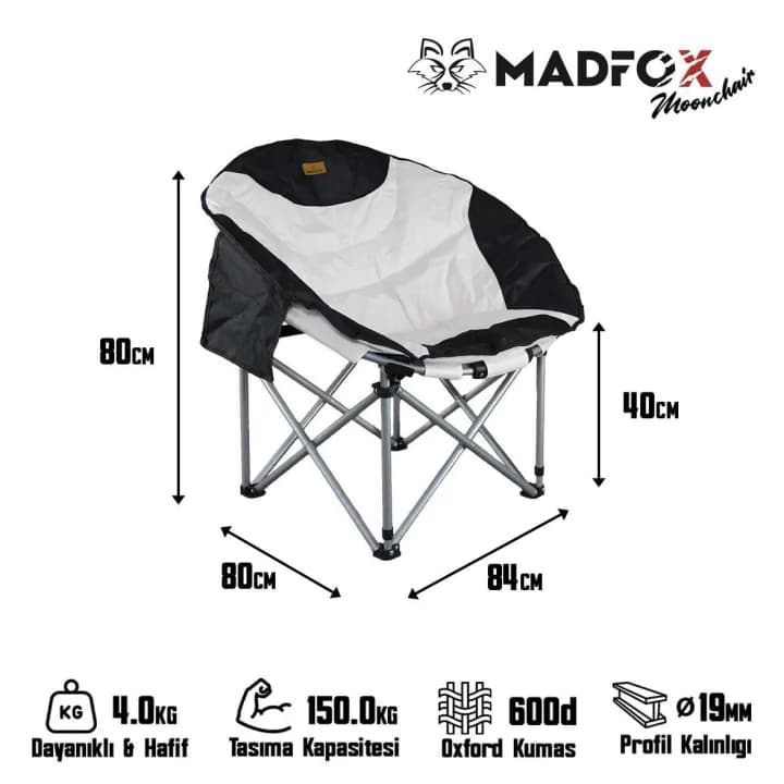 Madfox Moonchair Deluxe Katlanır Kamp Sandalyesi — 5