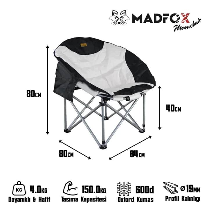Madfox Moonchair Deluxe Katlanır Kamp Sandalyesi — 5