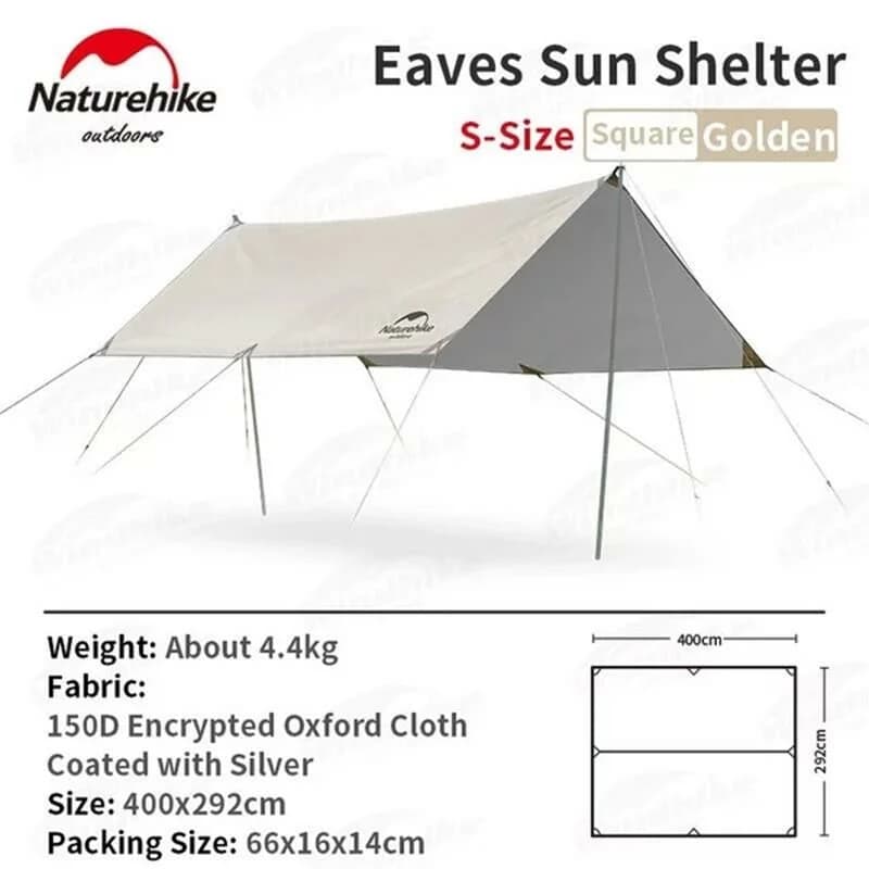Naturehike Square Glamping 3x4 mt Tarp [Güneş ve Rüzgar Koruma Tentesi] Quicksand Gold — 4