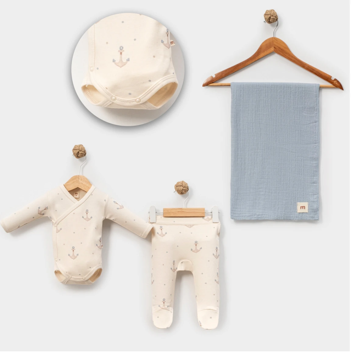 MİNİSSE ERKEK 3-6 AY ÇAPA BASKI BODYLİ 3LÜ SET