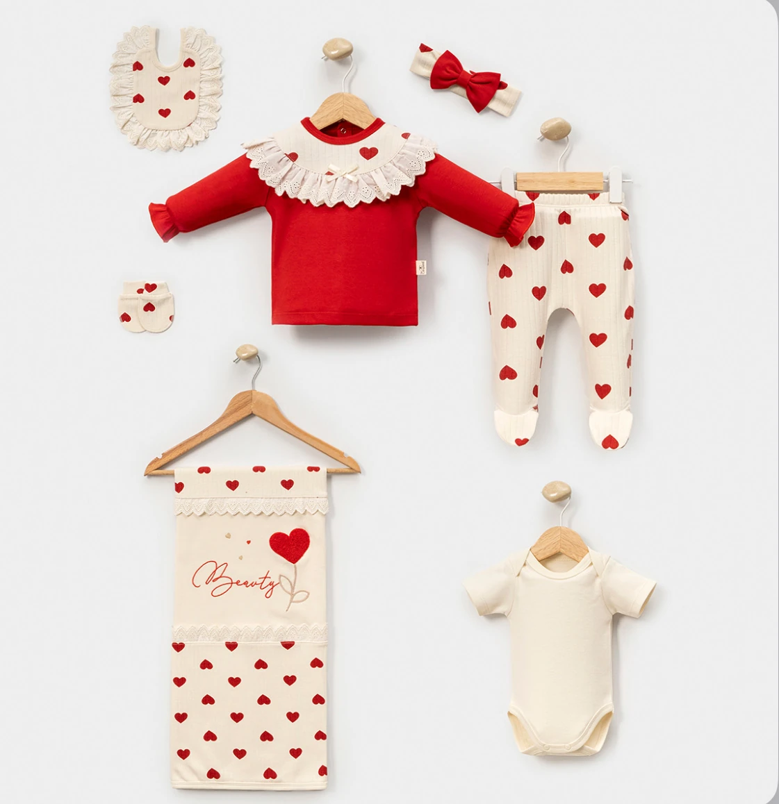 CAYZEN KIZ 0-3 AY KALPLİ 7Lİ SET