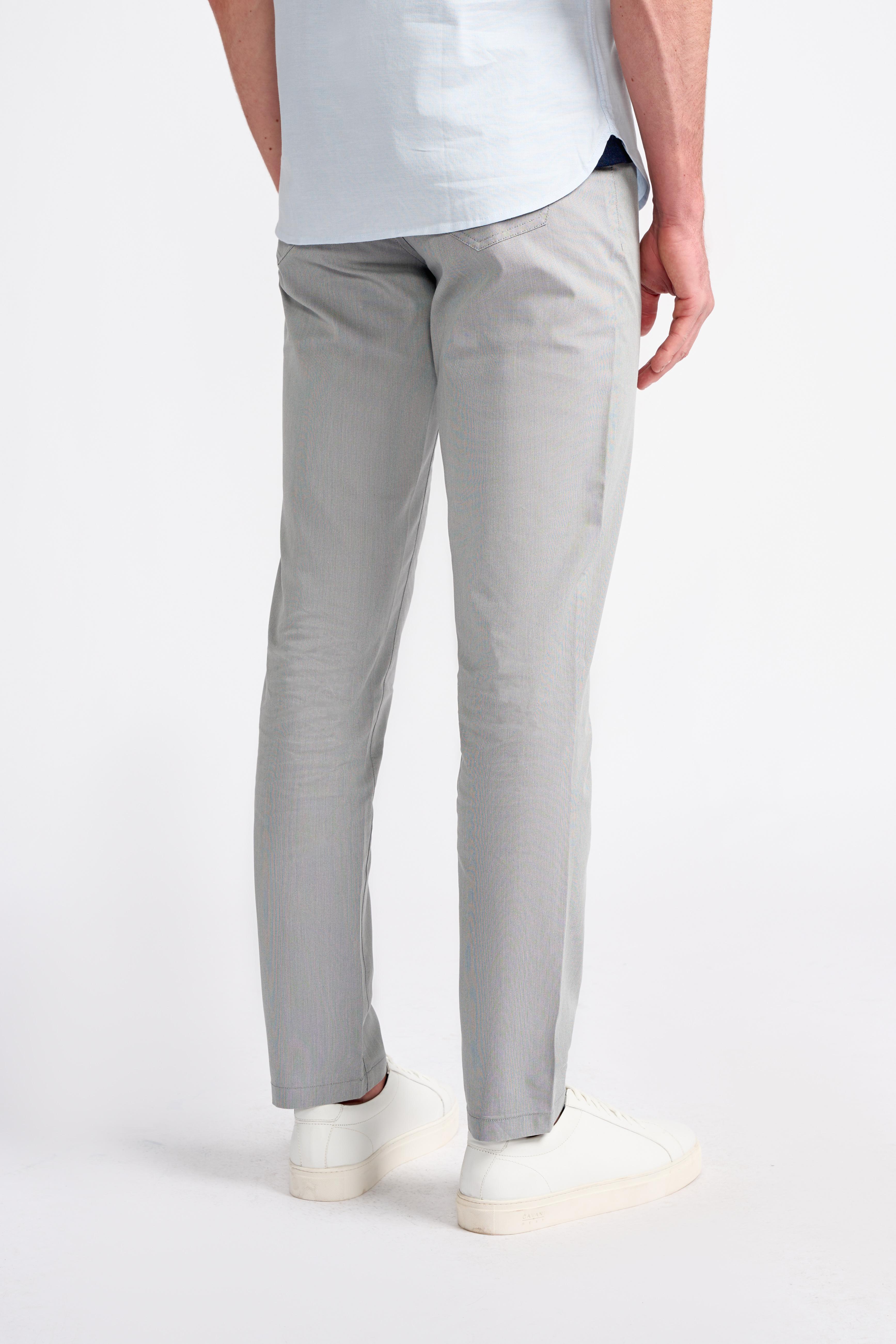 Men’s Cotton Blend Jean Cut Chino Trousers – DALTON - Grey