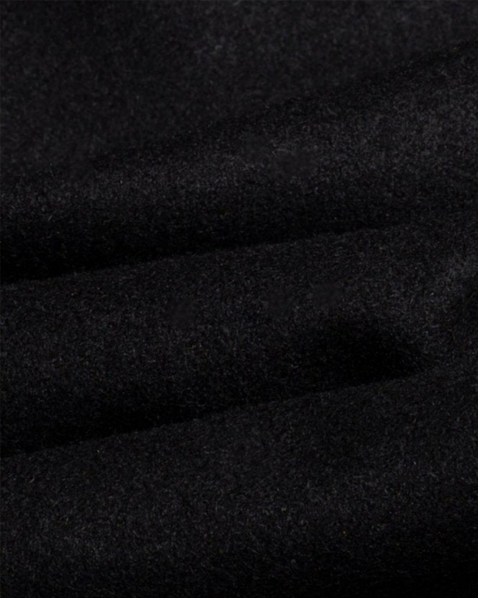 Men's Wool Blend Mid-length Coat - NELSON - Black