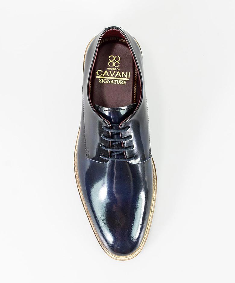 Mens navy hot sale patent shoes