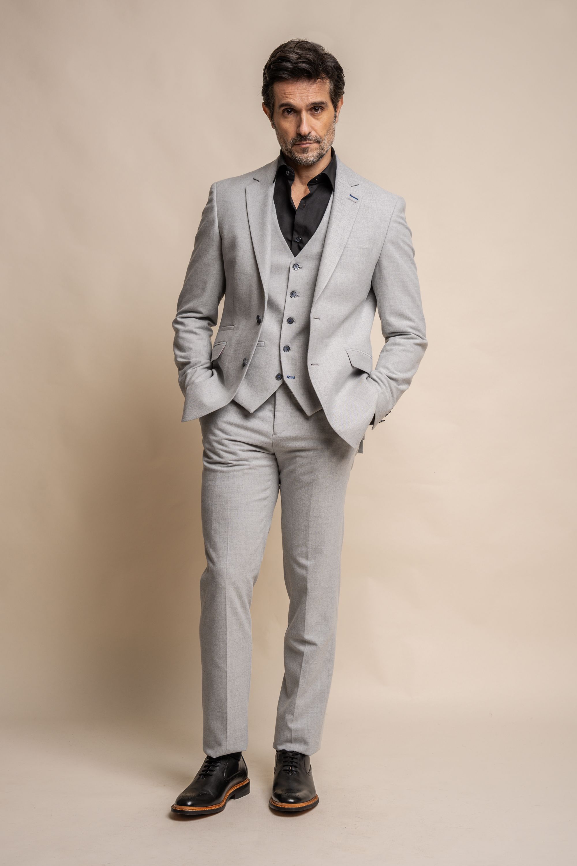   Men's Tweed Slim Fit Formal Suit - FURIOUS Ivory