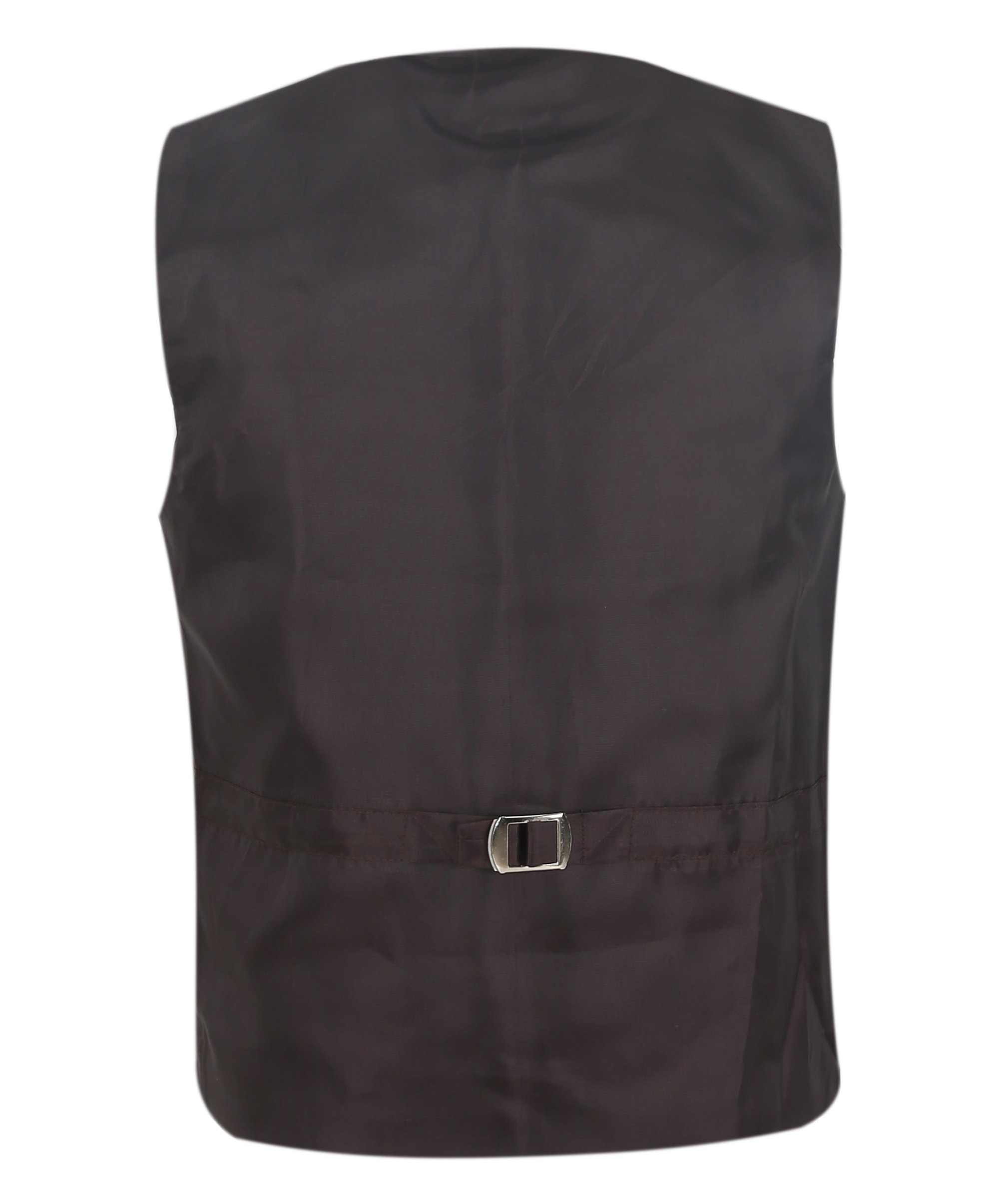 Boys Tweed Pinstrip Dark Brown Waistcoat Suit Set