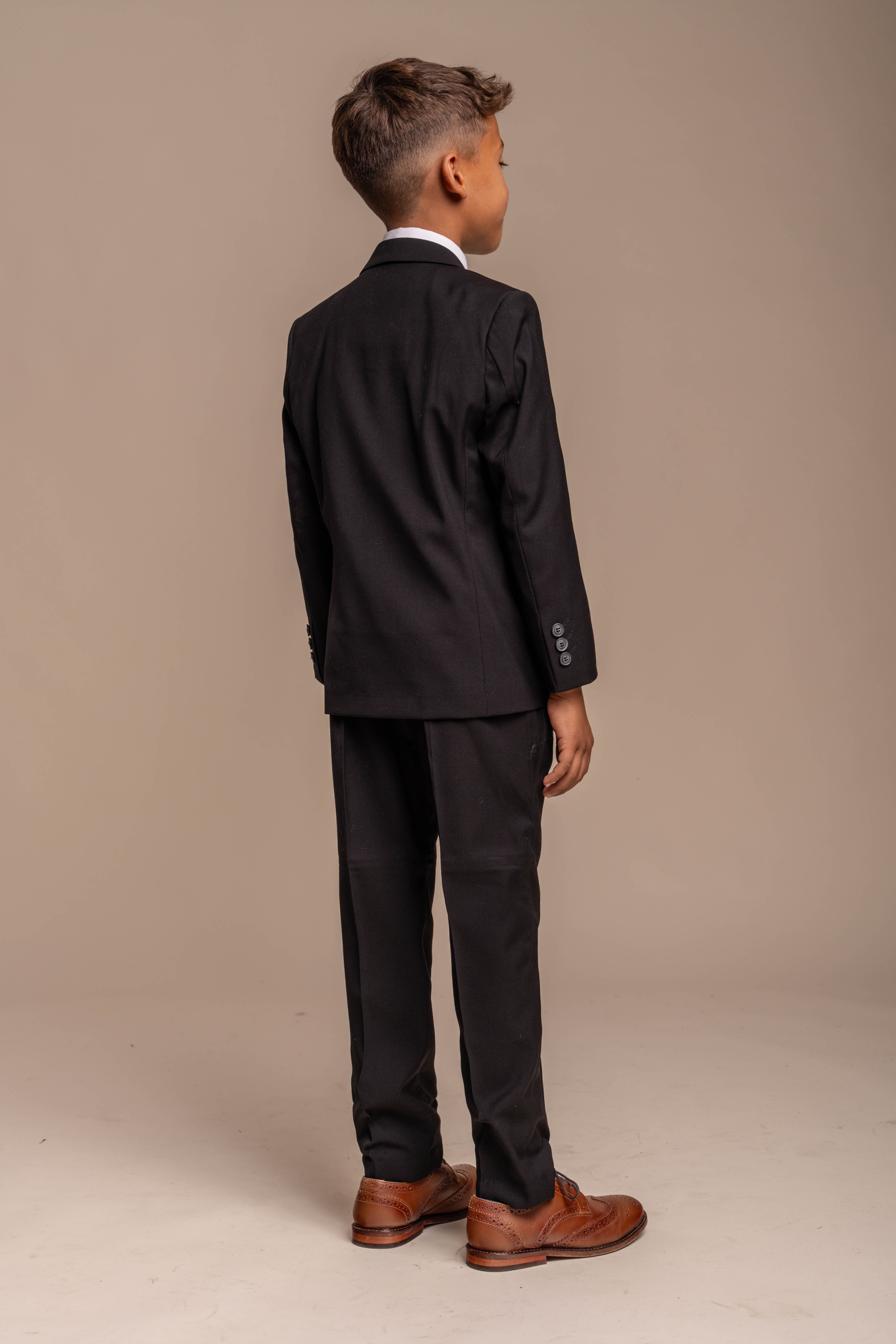Boys Slim Fit Formal Black Suit - MARCO