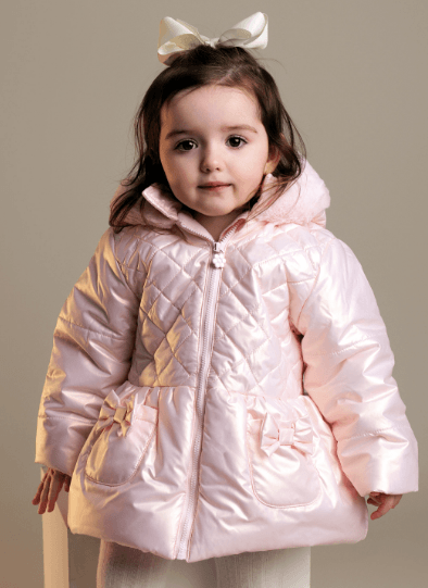 Baby & Girls' Quilted Hooded Puffer Coat - SASHA - Pink