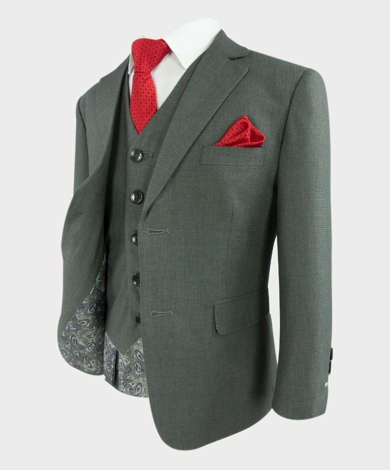 Boys Tailored Fit Formal Suit - AIDEN - Grey