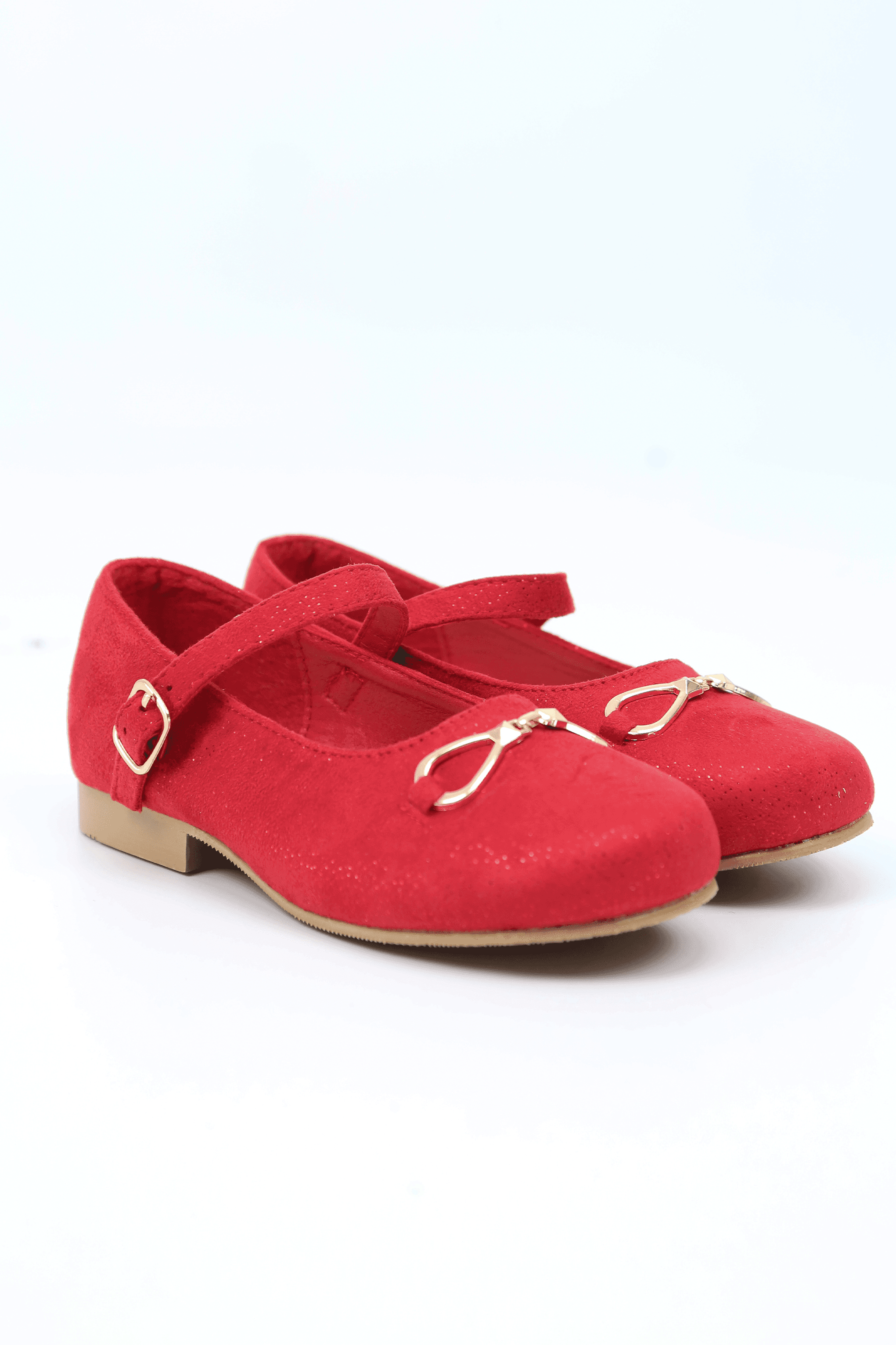 Girls' Suede Effect Glitter Buckle Mary Jane Shoes - HATTIE