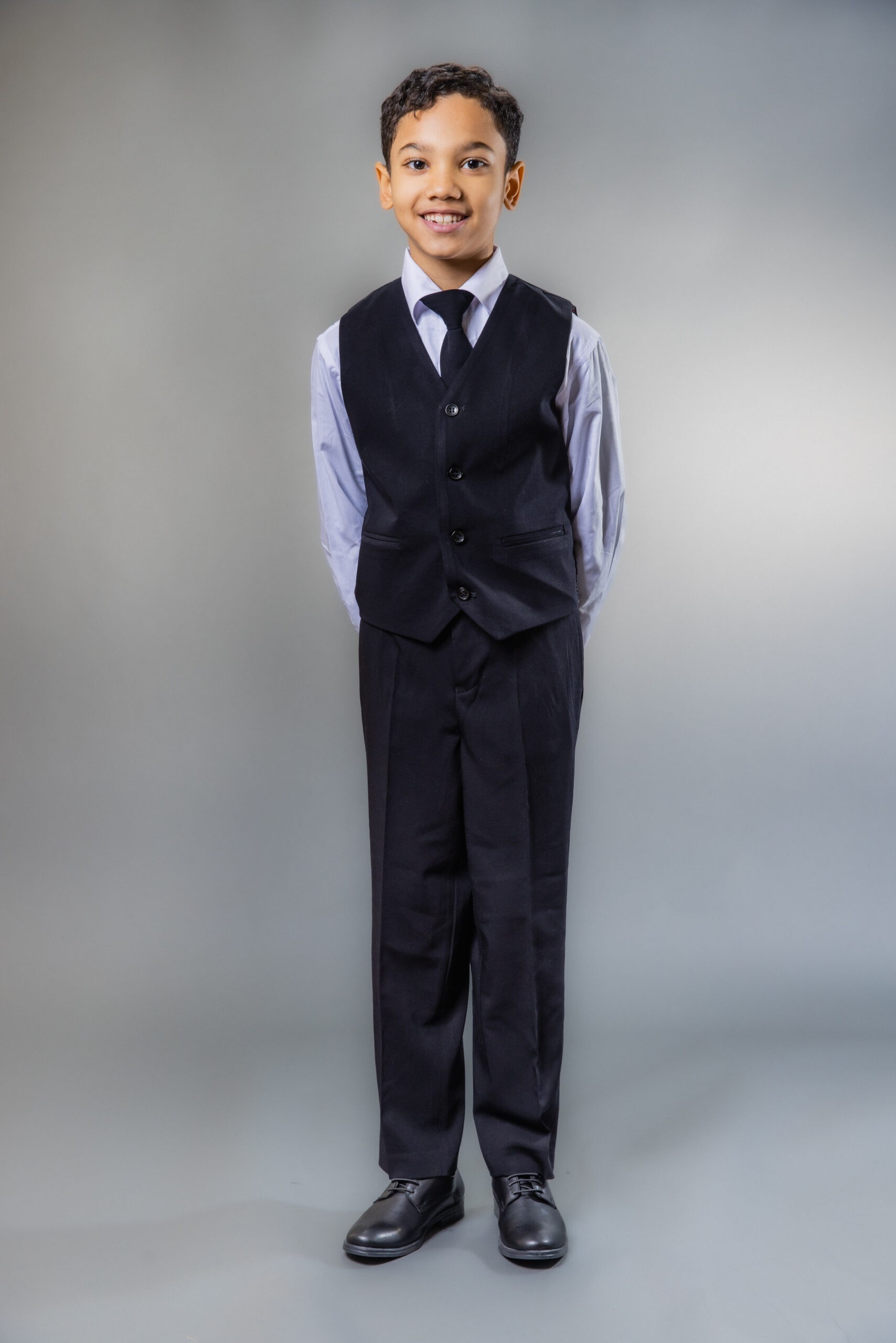 Boys Tailored Fit Husky 5 Pieces Suit Set